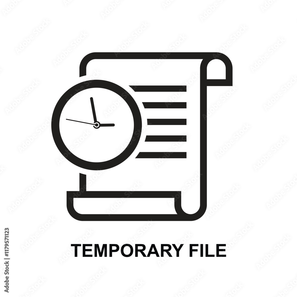 Quadro em tela Temporary file icon