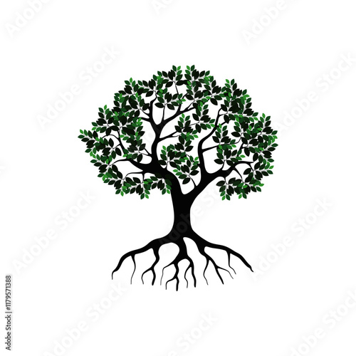 Tree of life logo design vector template