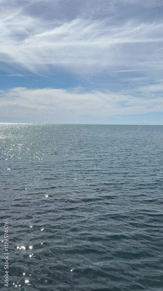 Ocean and heaven beautiful seascape, vertical video. Ocean and heaven beautiful seascape, vertical video.