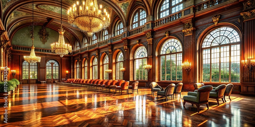 Grand Auction House Interior: Elegant Architectural Photography