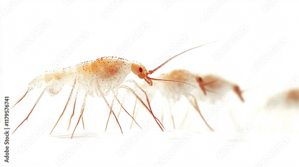Close-up of Translucent Crustaceans: Exploring the Microscopic World of Marine Life Close-up of Translucent Crustaceans: Exploring the Microscopic World of Marine Life