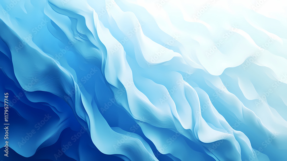 Obraz premium Simple blue and white gradient background for designs. Shadowmoss. Illustration