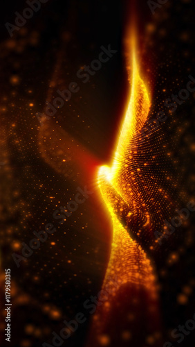Plasma waves move smoothly in space, emitting energy and light.
