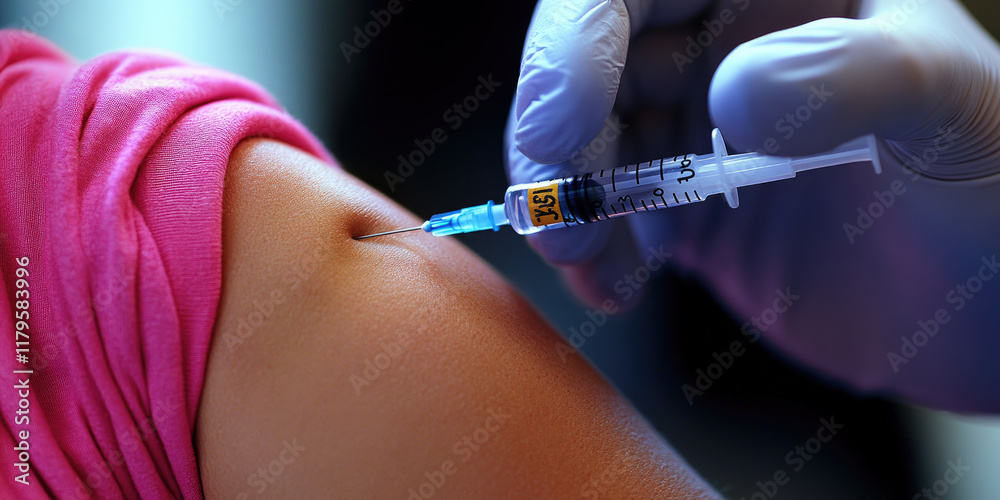 Doctor, pediatrician injecting vaccine into arm. Concept of preventive health care and vaccination.Vaccination against coronavirus,HMPV virus, Monkeypox virus, Omicron, Delta virus Doctor, pediatrician injecting vaccine into arm. Concept of preventive health care and vaccination.Vaccination against coronavirus,HMPV virus, Monkeypox virus, Omicron, Delta virus