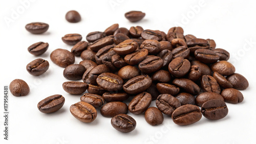 coffee beans on white background