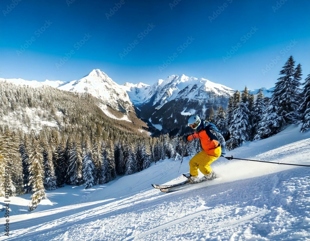 person skiing