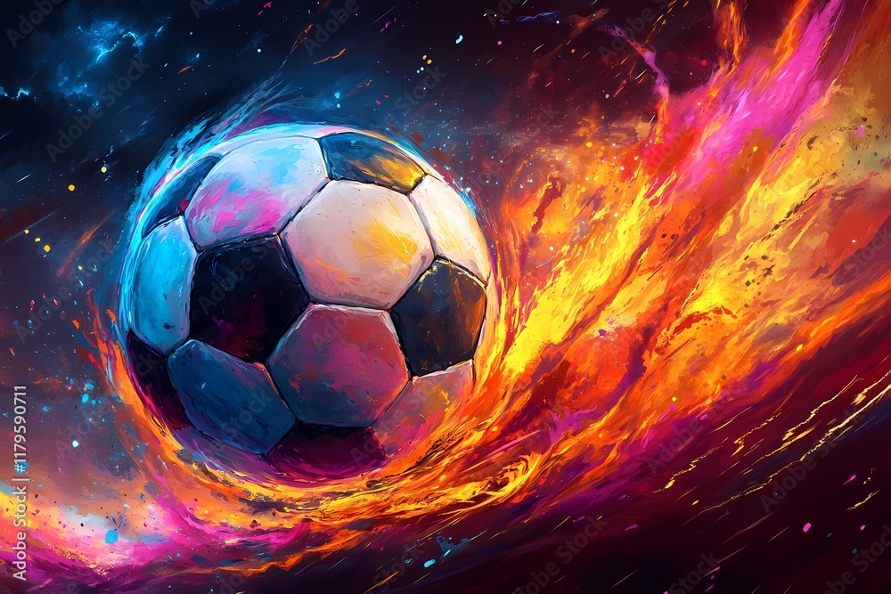 Fototapeta premium Dreamscape Soccer: Abstract Fantasy Illustration