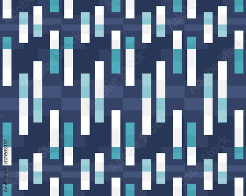 Geometric blue and white pattern