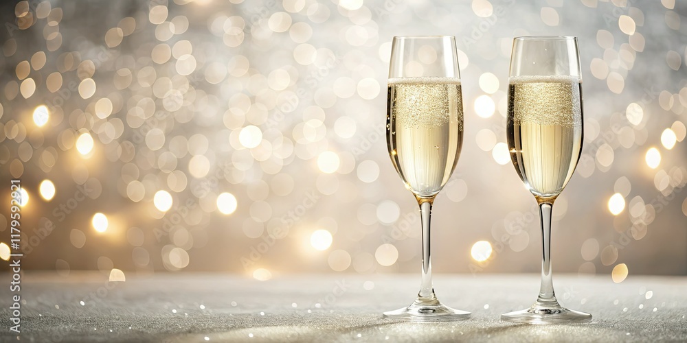 Minimalist champagne flutes: elegant, festive bubbles for a sophisticated holiday celebration. Minimalist champagne flutes: elegant, festive bubbles for a sophisticated holiday celebration.
