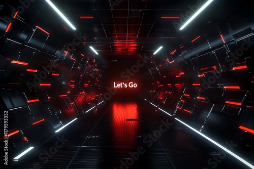 Dynamic 'Let's Go' Text in Bold Energetic Lettering with a Modern Twist
