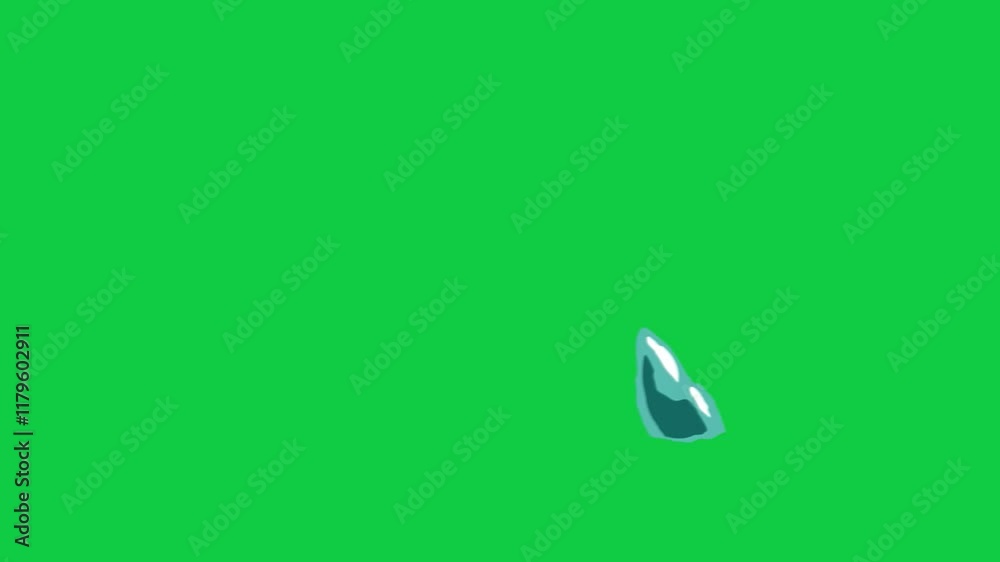 A vibrant green screen featuring animated water ripple effects, ideal for nature-themed motion graphics, sci-fi video projects, and creative visual designs.