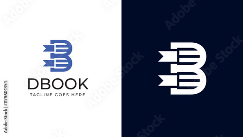 Educational logo concept, B and D word logo, Book logo