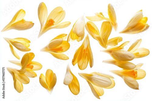 Yellow Crocus Petals Capturing the Essence of Springtime Beauty and Renewal