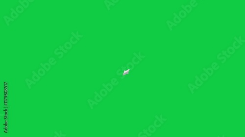 A clean green screen animation of smoke puffs creating unique patterns, ideal for motion graphics and creative video editing.