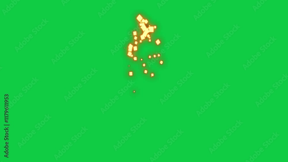A radiant animation of golden particles creating swirling patterns dynamically on a green screen, ideal for video editing and seamless motion graphic transitions. A radiant animation of golden particles creating swirling patterns dynamically on a green screen, ideal for video editing and seamless motion graphic transitions.