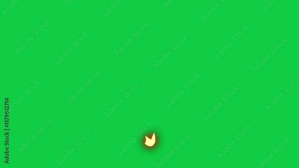 A cinematic motion of fiery particles forming arcs on a green screen, perfect for modern video effects and creative transitions.