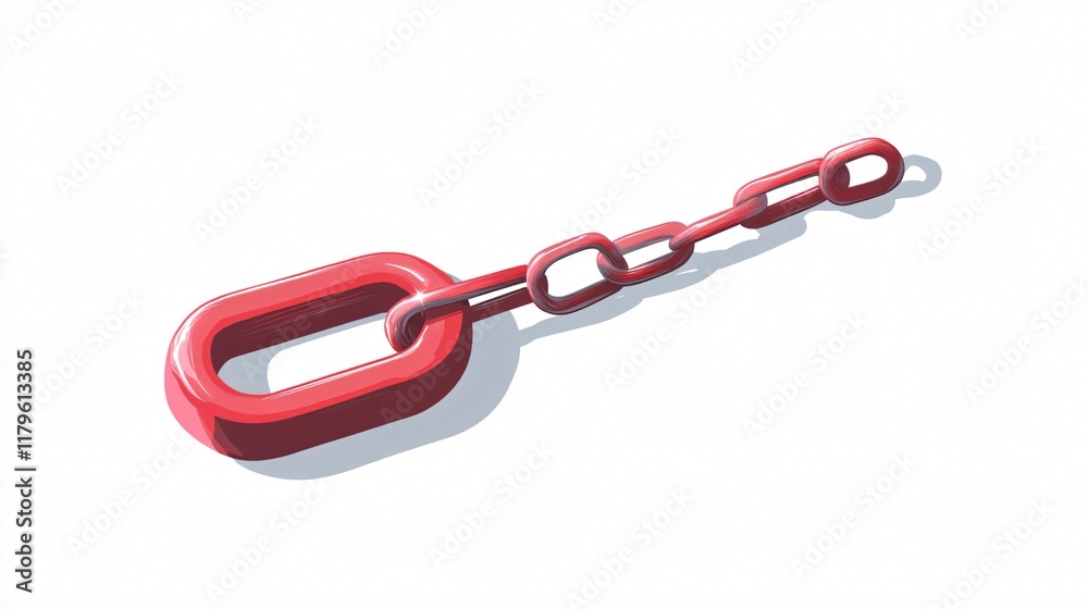 Red Chain Links: A Symbol of Connection and Strength Red Chain Links: A Symbol of Connection and Strength