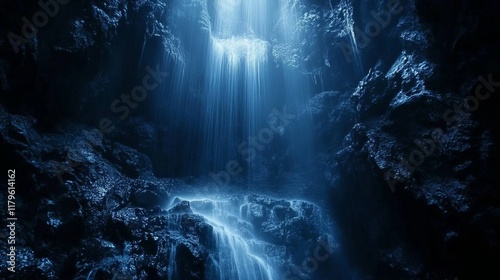 Mystical Cave Waterfall: A Stunning Natural Wonder photo