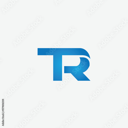 Vector initial letter TR typography logo design vector