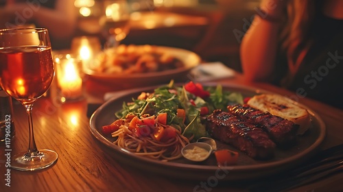 Chef Preparing Steak and Cooking Meat in a Restaurant Cuisine with Expert Culinary Skills photo