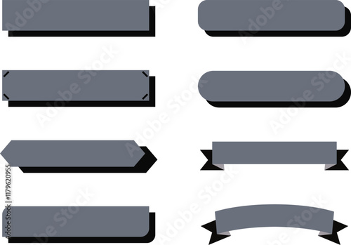 ribbon big vector set. Ribbons banner collection. Isolated on a white background. A decorative element for project design, presentation, etc.