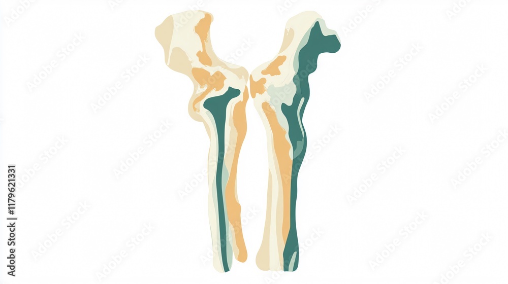 Fototapeta premium Abstract Human Bone Structure: Artistic Anatomy Illustration