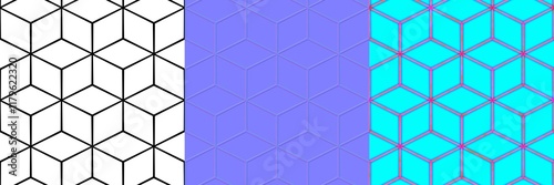Isometric box flat avant-garde seamless tiled texture height map normal map RGB mask AO map