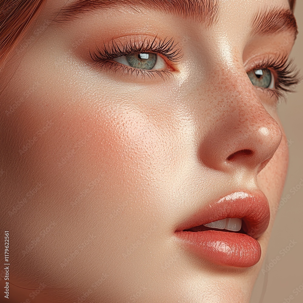 Naklejka premium Valentine wedding inspiration closeup beauty portrait romantic atmosphere soft lighting emotional expression