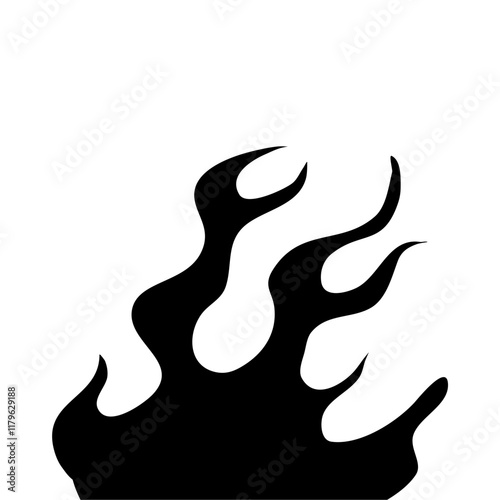 Fire borders fire flames  blaze icon  symbol  sign