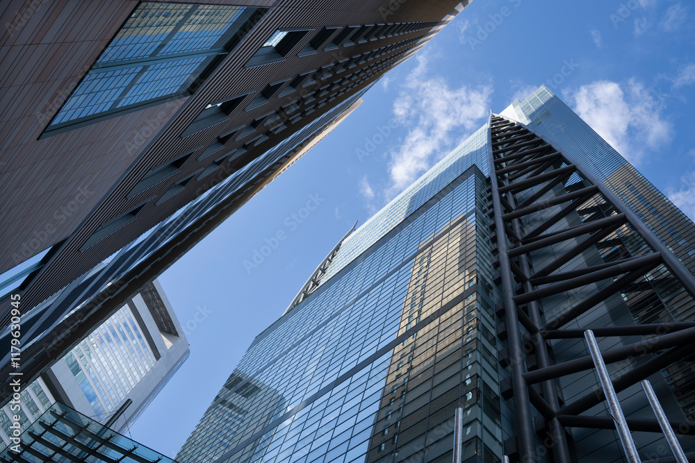 Obraz premium Skyscrapers at Shiodome Area at Shimbashi in Tokyo, Japan.