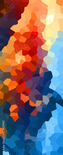 vertical abstract background with low poly triangle field 