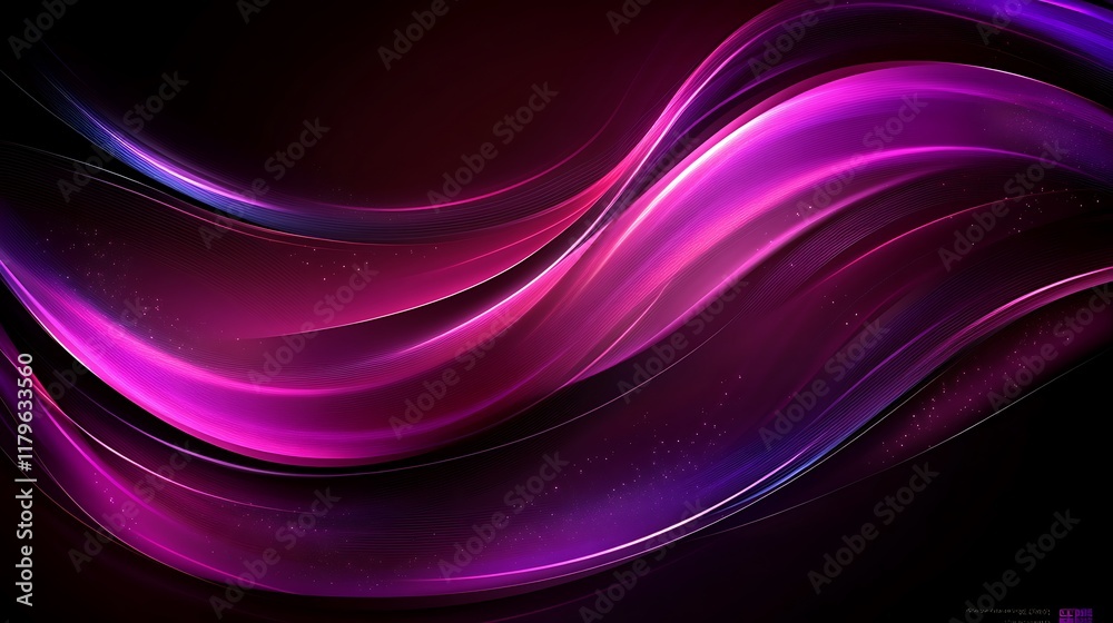 Abstract Purple and Blue Wave Design