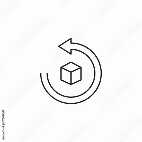 delivery return icon sign vector