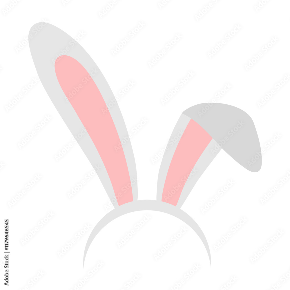 Rabbit ears head accessories vector icon
