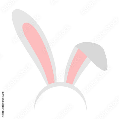 Rabbit ears head accessories vector icon