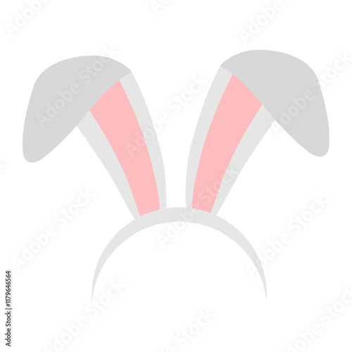 Rabbit ears head accessories vector icon