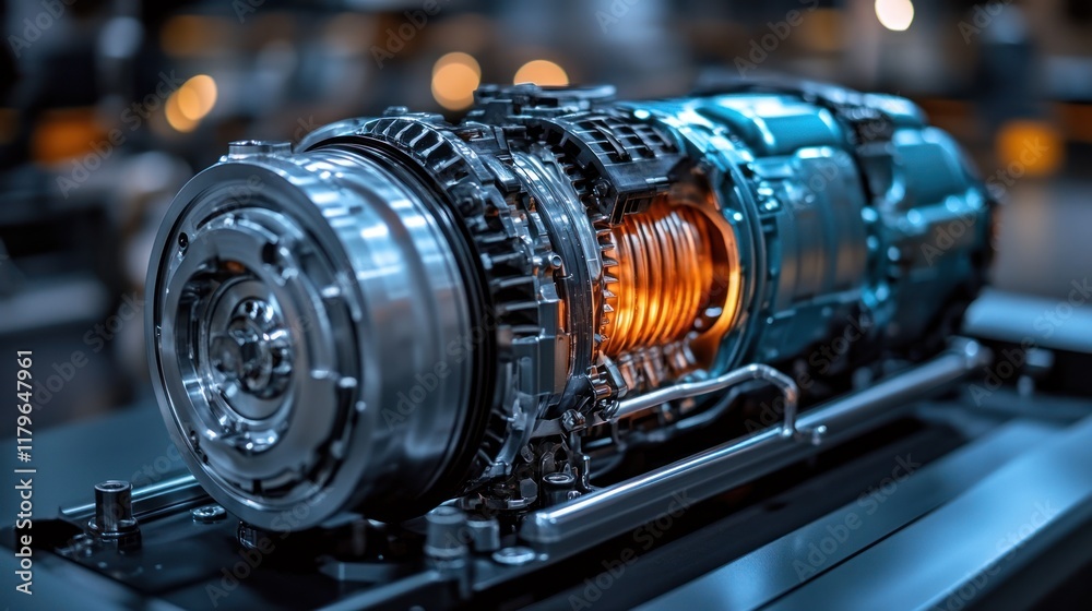 Close-up of a cutaway view of an automatic transmission. Close-up of a cutaway view of an automatic transmission.