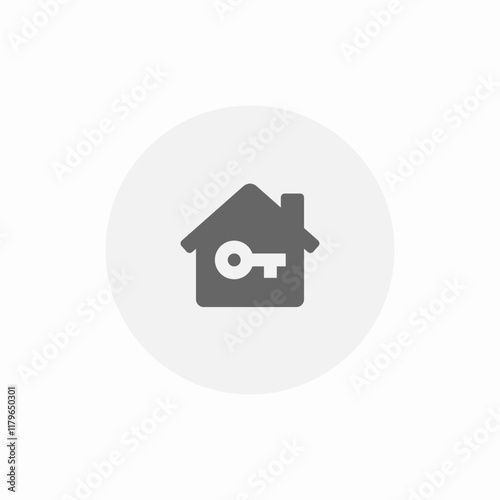 house lock icon sign vector