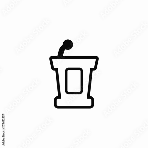speech podium icon sign vector