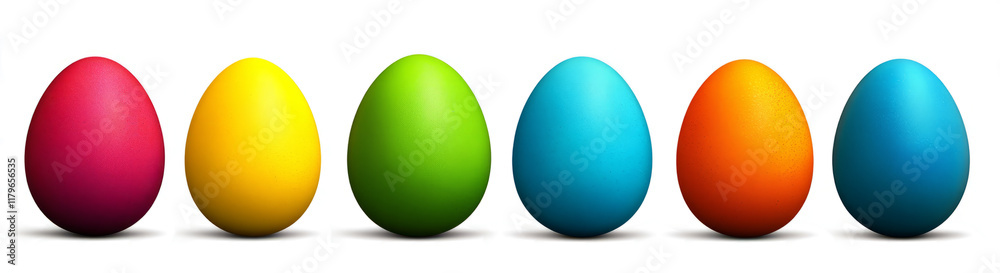 Colorful Easter eggs in a row, isolated on a transparent background. Colorful Easter eggs in a row, isolated on a transparent background.