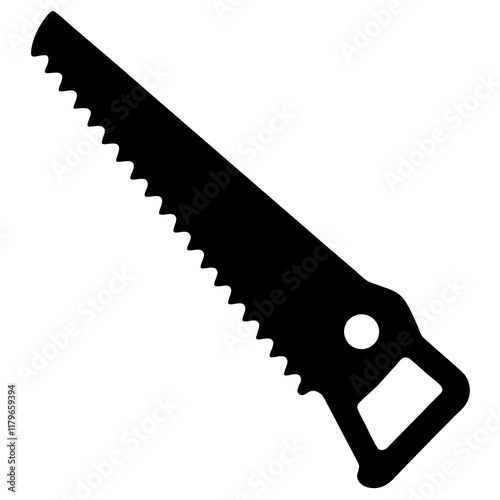 Bone saw silhouette vector