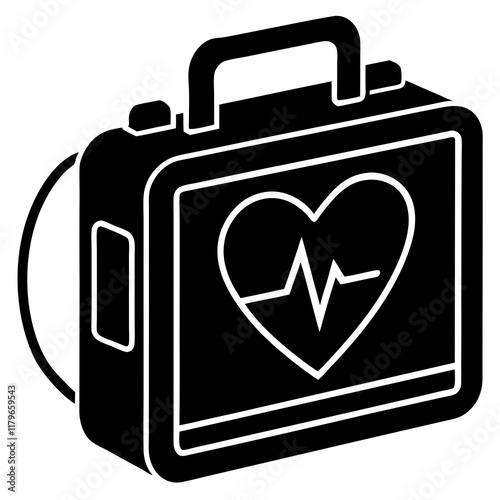 Defibrillator vector illustration