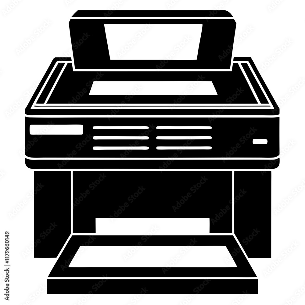 Fluoroscope copy machine silhouette vector Fluoroscope copy machine silhouette vector
