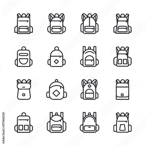 A collection of backpacks in various sizes and styles