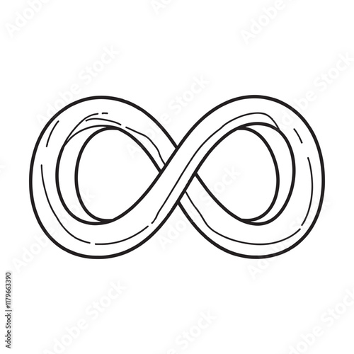 Infinity symbol. Symbol of repetition and unlimited cyclicity.