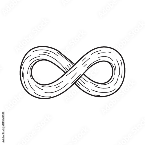 Infinity symbol. Symbol of repetition and unlimited cyclicity.