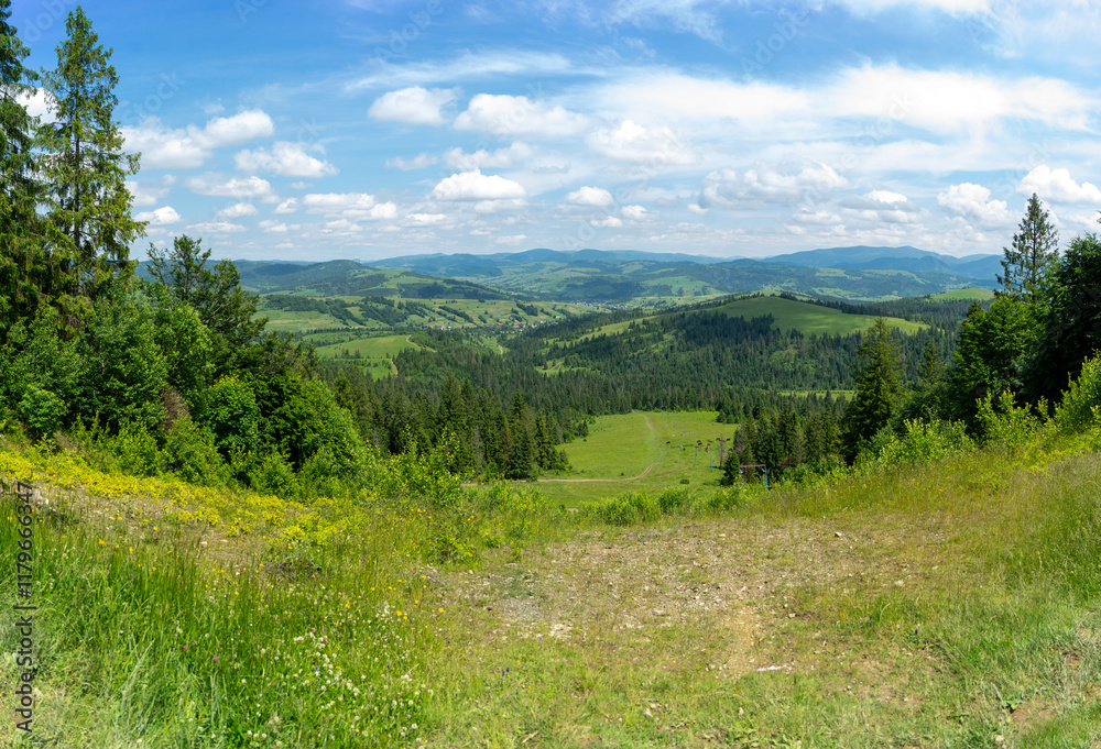 Fototapeta premium Amazing view of the Carpathian mountains