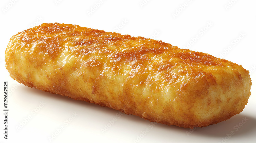 Crispy Fried Fish Stick 3D Render Crispy Fried Fish Stick 3D Render