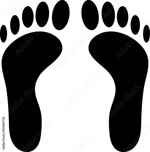 Human footprint vector