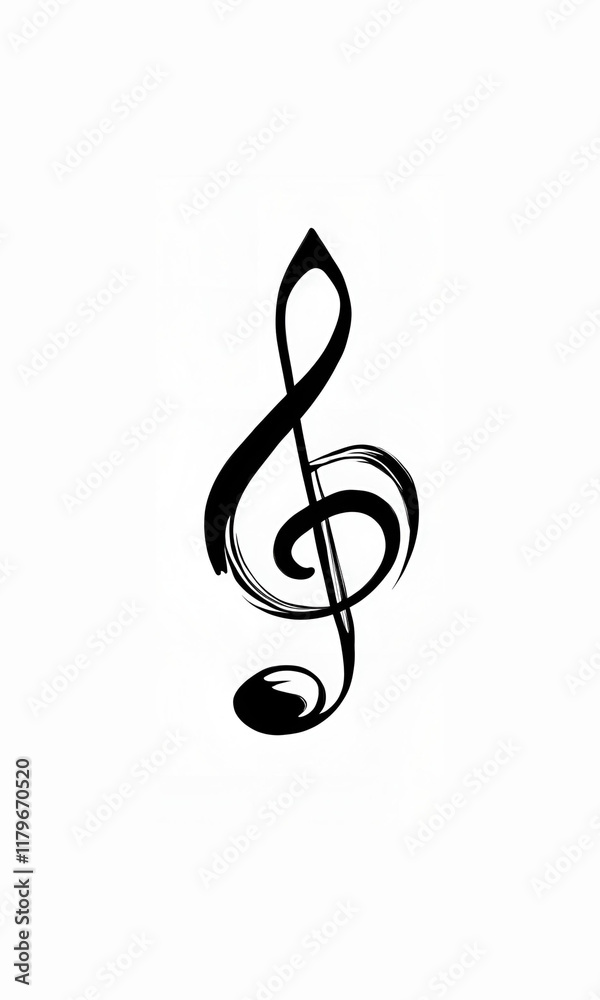 Obraz premium treble clef and notes